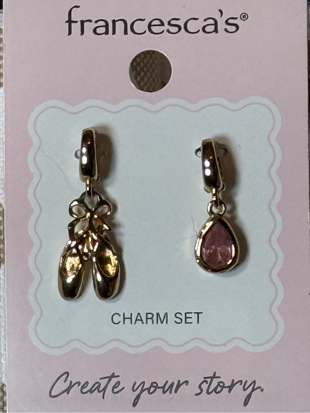Francesca's Collections Goldtone Ballet Charm Set